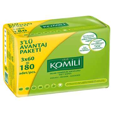 Komili Islak Havlu 3X60 Adet