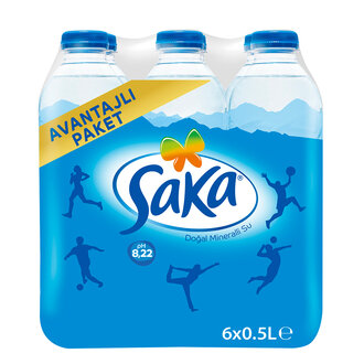 Saka Doğal Mineralli Su 6X500 Ml