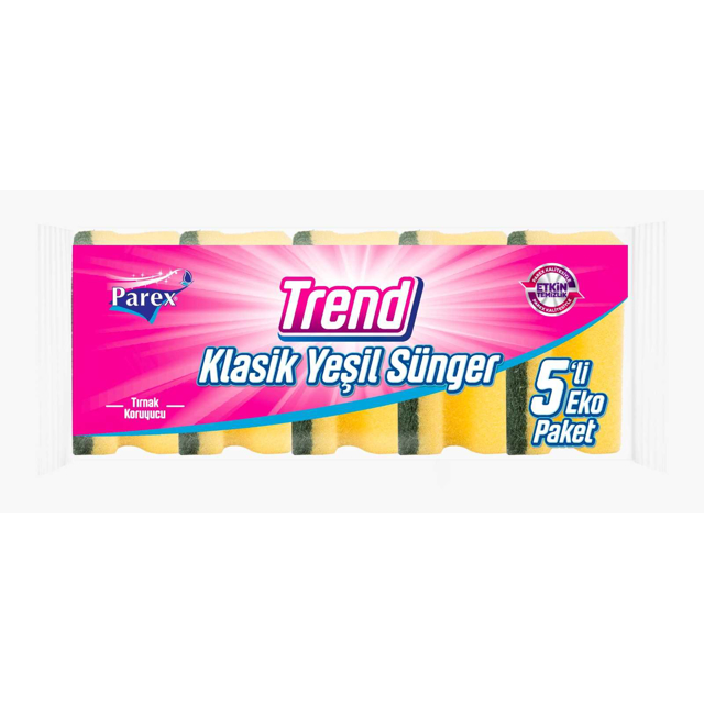 Parex Trend Klasik Sünger Oluklu 5li