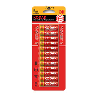 Kodak Çinko Karbon Kalem Pil Blister Aa 8+4